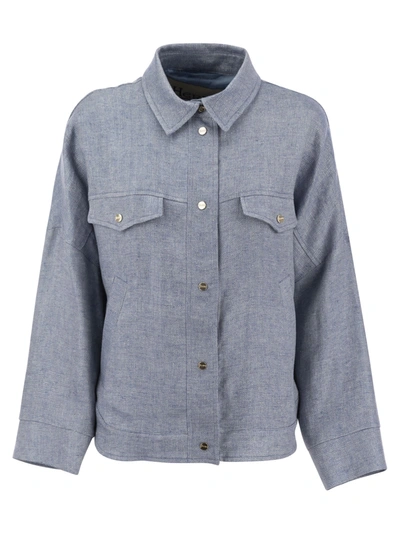 HERNO HERNO LINEN SHIRT CUT JACKET