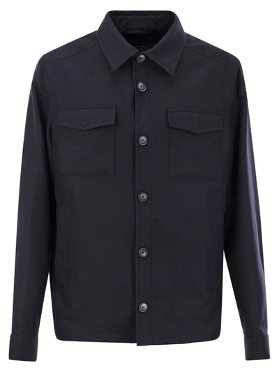 HERNO HERNO RAIN COTTON CASHMERE SHIRT