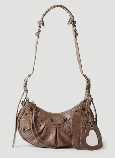 Balenciaga Women Le Cagole Xs Shoulder Bag In Brown