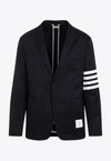 Thom Browne Navy Cotton Blazer In Blue
