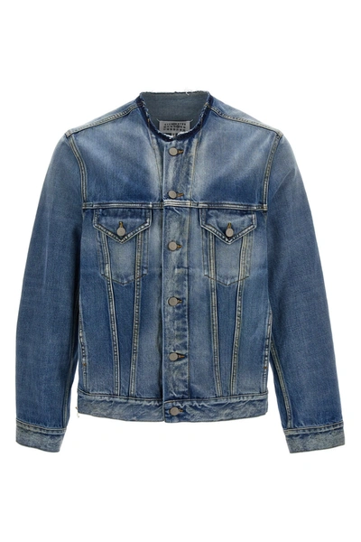 Maison Margiela Men Denim Jacket In Blue