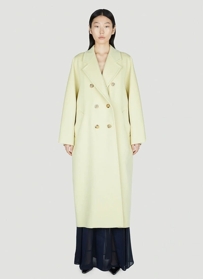 Max Mara Aia Coat In Yellow