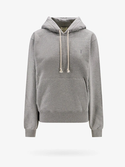 Saint Laurent Woman Sweatshirt Woman Grey Sweatshirts In Grey