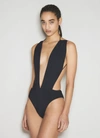 SAINT LAURENT SAINT LAURENT WOMEN BACKLESS V-HALTER SWIMSUIT