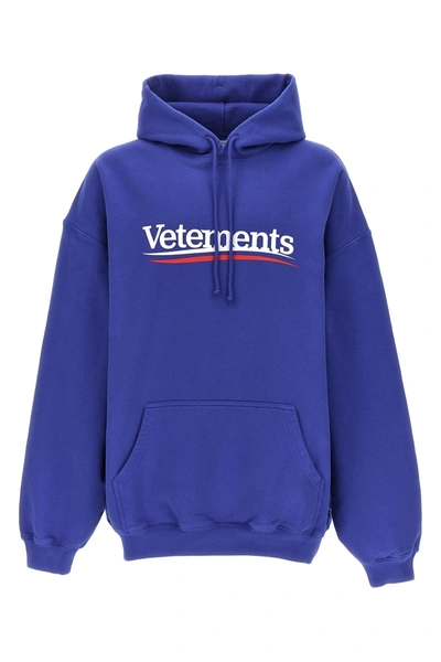 Vetements Campaign Logo Sweatshirt Blue