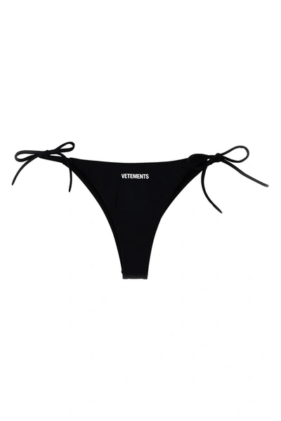 Vetements Logo Bikini Briefs In Black