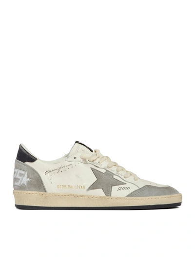 Golden Goose Ballstar Trainers In White Leather