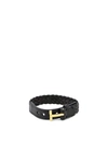 Tom Ford Logo Plaque Braided Bracelet