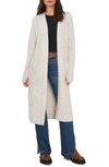 Vince Camuto Plus Size Cozy Open Front Duster Jacket In Silver Hthr