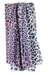 SAACHI LEOPARD WOOL SHIMMER SCARF