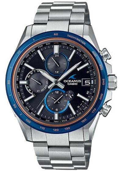 Pre-owned Casio Oceanus Classic Ocw-t4000d-1ajf Blue Solar Bluetooth Men Watch In Box