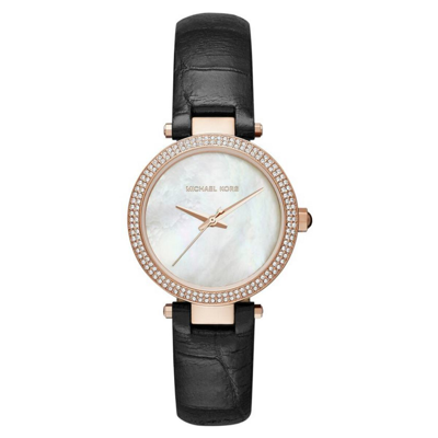 Pre-owned Michael Kors Ladies Watch Wristwatch Mini Parker Leather Mk2591
