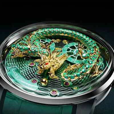 Pre-owned Lucky Brand Lucky Harvey Master Craftsman Series Dragon Limited Edition Mechanical Watch In Yu Manqing