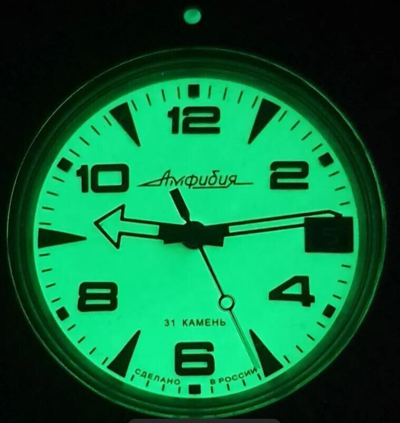 Pre-owned Vostok Amphibian Classic Mechanical Military Watch Auto Divers 200m 170891