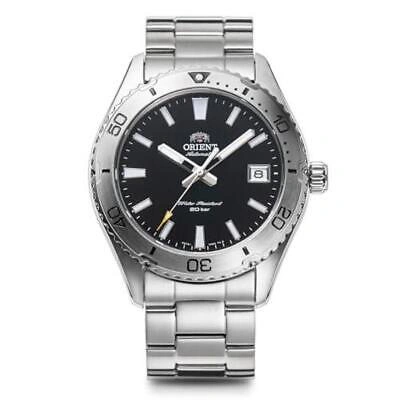 Pre-owned Orient Mako Sports Rn-ac0q01b Black Dial Automatic Mechanical Diver Men Watch