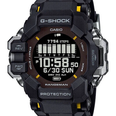 Pre-owned Casio G-shock Gpr-h1000-1jr Rangeman Master Of Bluetooth Gps Sport Men Watch