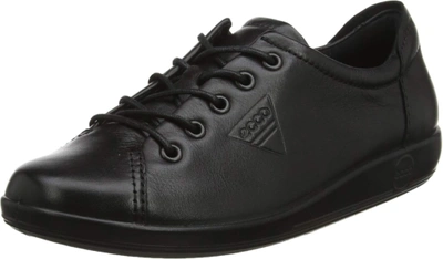 Pre-owned Ecco Women's Derby Lace-up Sneaker In Black W/black Sole