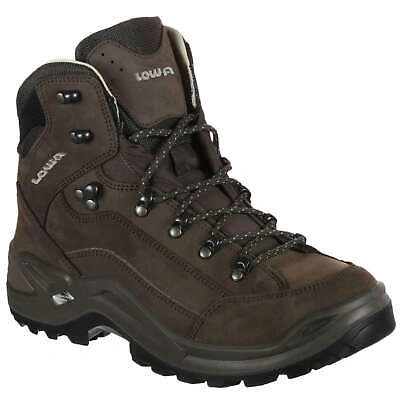 Pre-owned Lowa Mens Boots Renegade Ll Mid Outdoor Hiking Trekking Lace-up Nubuck In Espresso