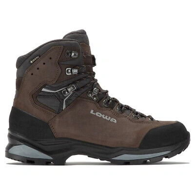 Pre-owned Lowa Mens Boots Camino Evo Gtx Outdoor Hiking Trekking Lace-up Nubuck In Brown Graphite