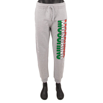 Pre-owned Moschino Couture Italian Flag Logo Joggers Sweatpants Pants Trousers Gray 13408