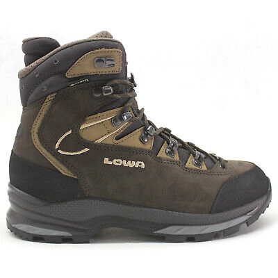 Pre-owned Lowa Womens Boots Mauria Evo Gtx Outdoor Hiking Trekking Lace-up Nubuck In Dark Brown Taupe