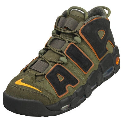 Pre-owned Nike Air More Uptempo 96 Mens Khaki Black Fashion Sneakers - 9.5 Us In Multicolor