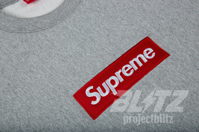 Pre-owned Supreme Box Logo Crewneck Sweatshirt Heather Grey M L Xl Fw15 In Multicolor