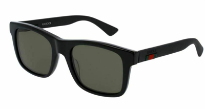 Pre-owned Gucci Original  Sunglasses Gg0008s 001 Black Frame Green Gradient Lens 53mm