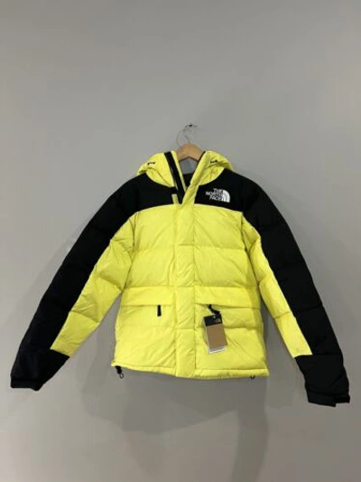 Pre-owned The North Face Himalayan Down Parka Yellow Black Jacket Small Men