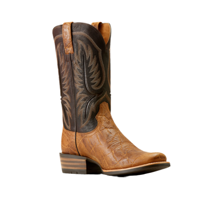 Pre-owned Ariat Men's Stadtler Smoked Tan Cowboy Boots 10051031 In Brown