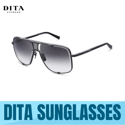 Pre-owned Dita Mach-five Black/black Iron-grey Gradient Drx-2087-h-blk-blk-64 Sunglasses In Gray