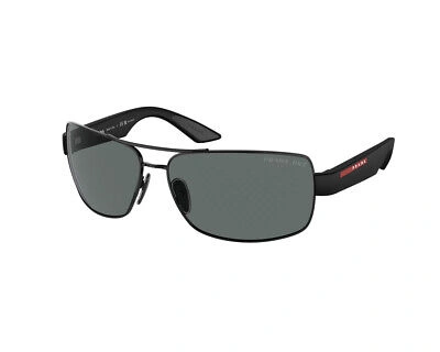 Pre-owned Prada Linea Rossa Sunglasses Ps 50zs 1ab02g Black Grey Man In Gray