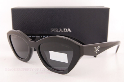 Pre-owned Prada Brand  Sunglasses Pr A02s 16k 08z Black/dark Gray For Women