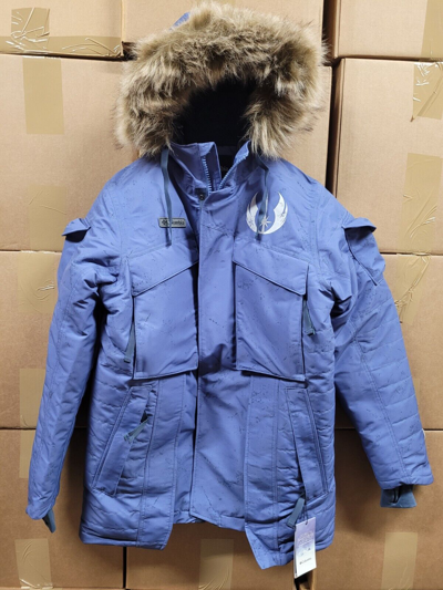 Pre-owned Columbia Mens Star Wars Clone Wars Collection Republic Parka Xm3446-458 Sz M In Blue