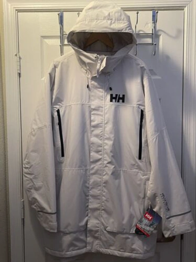 Pre-owned Helly Hansen Oslo Parka Men's 2xl Waterproof Winter Parka Rare Helly-tech In White