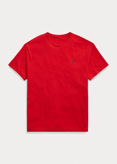 Pre-owned Polo Ralph Lauren Men's  Classic-fit Jersey Crewneck T-shirt In Red