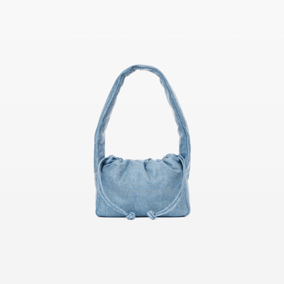 Alexander Wang Ryan Puff Small Bag In Trompe L'oeil In Vintage Medium Indigo