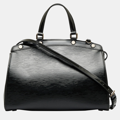 Pre-owned Louis Vuitton Black Leather Epi Brea Mm Satchel Bag