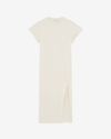 Iro Cotton Litonya Midi Dress In Cloudy_white