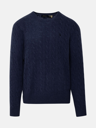 Polo Ralph Lauren Kids' Blue Cashmere Blend Sweater In Navy