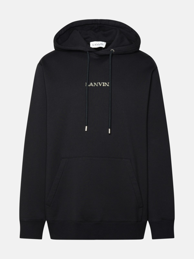 Lanvin Felpa Capp.logo In Black