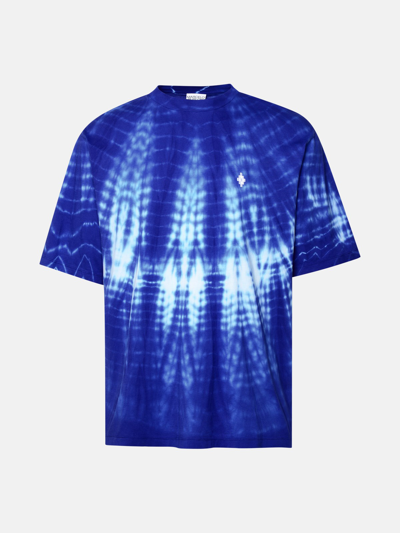 MARCELO BURLON COUNTY OF MILAN BLUE COTTON T-SHIRT