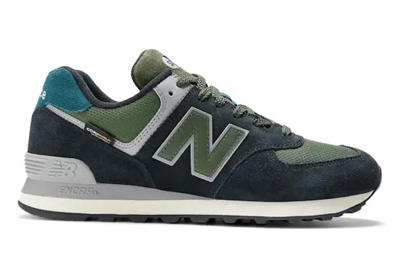 Pre-owned New Balance 574 Black Olive In Black/olive