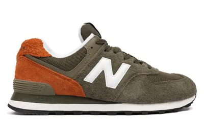 Pre-owned New Balance 574 Brown Orange In Brown/orange