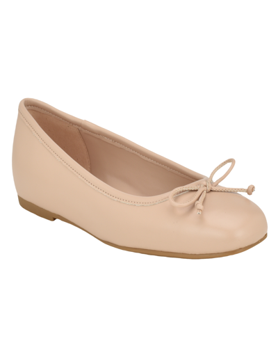 Calvin Klein Women's Bronte Slip-on Square Toe Dress Flats In Light Pink