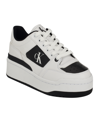 Calvin Klein Alondra Platform Sneaker In Black,white- Manmade