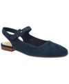 Bella Vita Womens Suede Ankle Strap In Navy Kidsuede Leather