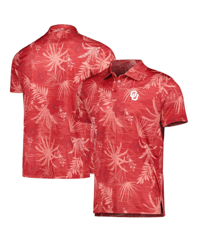 Colosseum Men's  Crimson Oklahoma Sooners Palms Team Polo Shirt