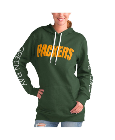 G-iii 4her By Carl Banks Women's  Green Green Bay Packers Extra Inning Pullover Hoodie
