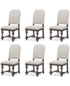 MACY'S MANDEVILLE 6PC UPHOLSTERED CHAIR SET